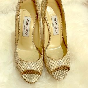 Jimmy Choo snake skin heels